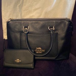 NWOT Coach satchel and wallet set